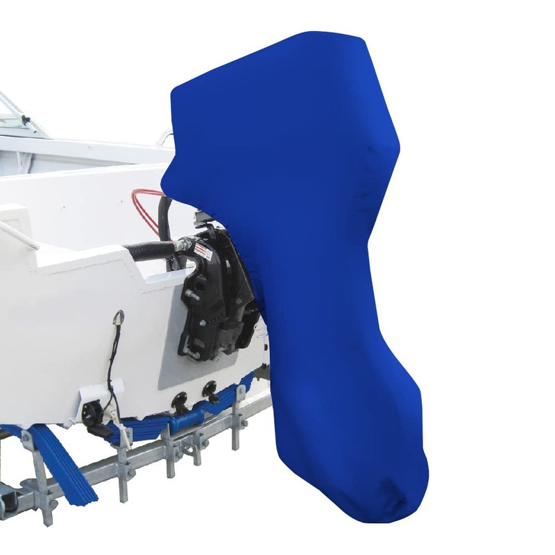 Seamander Outboard Motor Cover,Full Motor Outboard Cover, Engines Cover Waterproof Boat Cover (Pacific Blue(600D), Fits for 100-150 HP) - Image 1